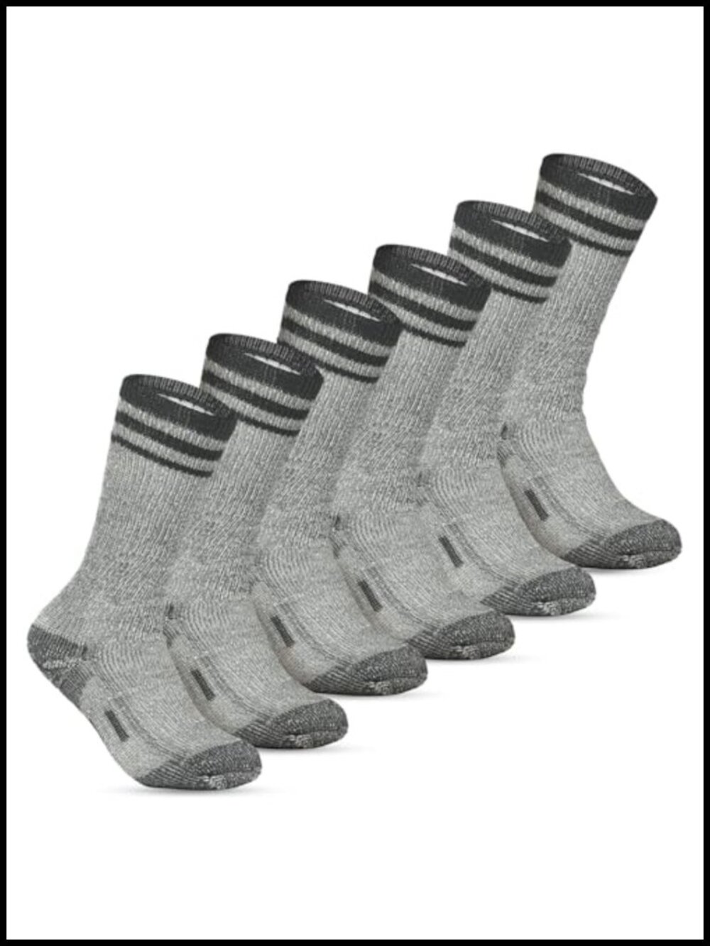 Merino Wool Heavyweight Winter Hiking Socks 3-Pack Crew Length Men Women